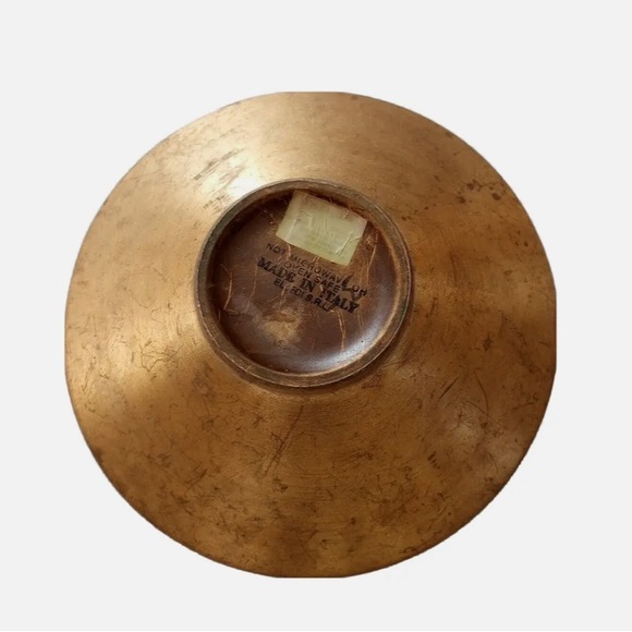 Vintage Ellesi SRI Italian gold leaf fruit bowl - Picture 4 of 6